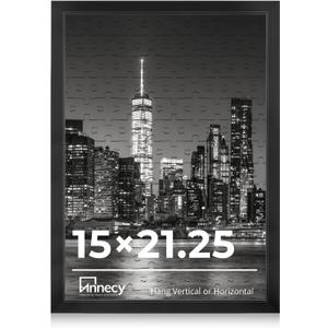 15x21.25 Picture Frame Black（1 Pack）, 15 x 21.25 Picture Frame for Wall Decoration, Classic Black Minimalist Style Suitable for Decorating Houses, Offices, Hotels