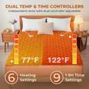 Electric Heated Mattress Pad King Size Heating Mattress Pad Dual Control 78x80IN Sherpa Warm Winter Deep Pocket 6 Heat Settings 1-9-Hour Timer Auto-Off Machine Washable Mocha Mousse New Launch