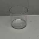 Acrylic Cylinder Vase, Thick Vase, Non-Breakable Plastic, Decorative Centerpiece for Home or Wedding, 5.9"x5.9" Short Round - Clear