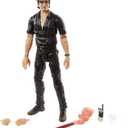 Jurassic World Amber Collection Dr. Ian Malcolm 6-in Action Figure, Swappable Hands, Movie-Inspired Radio, Flare & Water Cup Accessories, Collectible Gift for 8 Years Old & Up
