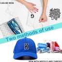 2 x GYGYL Iron on Letters Patches, 9Pcs of 2 Inch Pink Letter K Patches, Alphabet Embroidered Patch for Clothes, Dress, Hat, Socks, Jeans, DIY Accessories