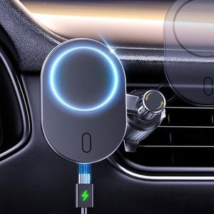 Miracase MagSafe Car Mount Charger [15W Fast Charging], 360 Rotation Phone Holder, Wireless Charger for iPhone 15/14/13/12 Series