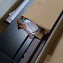 FloatiCasa Floating TV Stand Matte Finish, 55'' Wall-Mounted TV Cabinet, Floating TV Console, Under TV Shelf with 3 Doors for Living Room Bedroom(Walnut+Black)