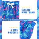 westwolf Boys Swim Trunks Compression Liner Bathing Suit Quick Dry Swimsuit 5-16T (8-9, B Blue Purple)