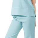 Kids Summer 2 Piece Outfits Sleeveless Split Tops Wide Leg Pants Sets Clothes 2025 Cute Suit (5-6 Years, Blue)