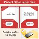 3 x ONEKEE 8 Pack Plastic folders with Pockets – 2-Pocket Document Folders