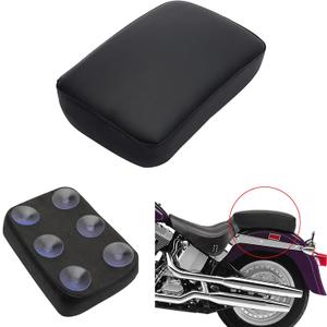 Alpha Rider Motorcycle Seats - Rectangular Pillion Passenger Pad Seat 6 Suction Cup For Harley Custom Chopper