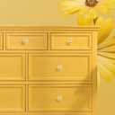 QOGRISUN 10-Pack Brass Crystal Cabinet Knobs,Glass Crystal Gold Drawer Knobs,1-1/4-Inch Polygon,Decorative Dresser Pulls, Modern Cabinet Hardware