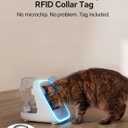 Microchip Cat Feeder for Multi-Cat Homes, RFID Pet Feeder that Stops Food Stealing, Works with Microchip or RFID Tag, Rechargeable, Stainless Steel Bowl for Wet & Dry Food