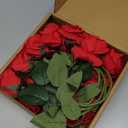 Mocoosy 12PCS Red Roses Artificial Flowers, Fake Roses with Long Stems Realistic Silk Rose Bouquets for Wedding Centerpiece Decorations, Faux Floral Arrangements Bridal Shower Party Home Table Decor