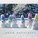 easykart labels 24 Christmas Greeting Cards with Envelopes, Snow Happiness Designs | 7.25 x 5.5 Inch Merry Christmas Cards with Seal Stickers For Friends, Family and loved Ones