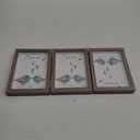 5x7 Triple Hinged Picture Frames Shadow Box MDF Wood Grey with Real Glass 3 Vertical Opening Family Lover Gift