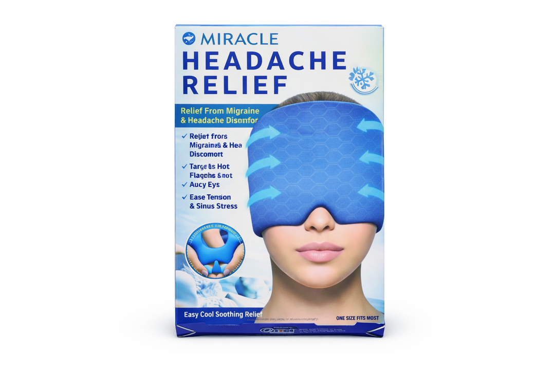 Miracle Headache (Cooling 360°) Relief Cooling + Compression, Cold or Hot
