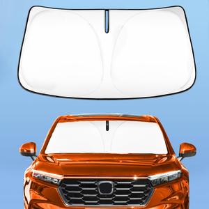 Car Windshield Sun Shade for Honda CRV 2023 2024 2025 2026, 4-Layer Front Window Shade Cover Protector Custom Fit CR-V SUV Accessories Sun Visor Screen 240T Retractable Sunshade Blocks UV Rays