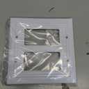 Pure White Classic Beadboard Wall Plates,Light Switch Covers,Electrical Outlet Covers, Switch Plates of Various Combination, Nature Bamboo Fiber Wall plate (2 Gang Decorator 2 Pack)