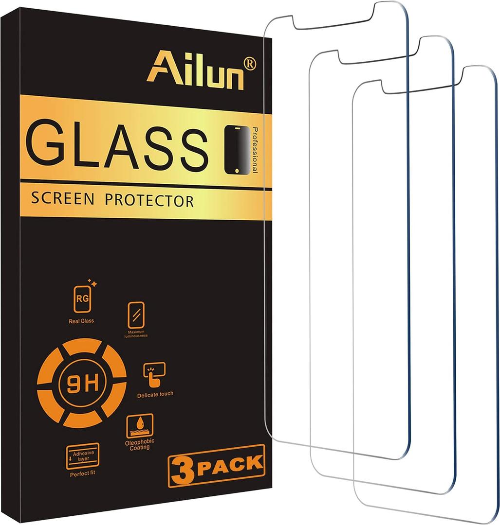 Ailun for Apple iPhone 11 Pro/iPhone Xs/iPhone X Screen Protector,3 Pack, 5.8 Inch Display, Tempered Glass 2.5D Edge Work Most Case [NOT for iPhone 11 6.1 inch]