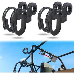 StarknightMT UTV Holder 2 Sets - Roll Bar Tool Racks Fits 1", 1.5",1.75", and 2" Roll Bar, Compatible with Polaris RZR Ranger Can-Am Kawasaki Snowmobile Golf Cart