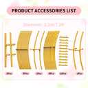 IKULE 6.6FT Double Round Gold Metal Balloon Arch Stand for Party Background