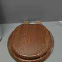 Round Toilet Seat Molded Wood Toilet Seat with Zinc Alloy Hinges, Easy to Install also Easy to Clean, Anti-pinch Wooden Toilet Seat by Angol Shiold (Round, Natural)