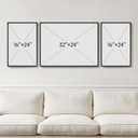 Large Framed Modern Luxury Large Wall Art for Living Room, Set of 3 Bright Style Abstract Paintings Artwork for Walls, Contemporary Big Art Prints Pictures for Hallway Bedroom Dining Room Office Wall Decor