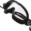 Swimming Goggles with Large Frame, Waterproof, AntiFog, HD Swimming Goggles for Men and Women (Black)