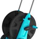 Garden Hose Reel Cart,Portable Hose Carts Holds 150-180 Ft of 5/8 Inch Hose,Durable Water Hose Holder for Outside Yard Lawn (Blue)