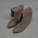 Richealnana Sparkly Rhinestones Cowboy Cowgirl Style Boots Calf High Boots for Women 2INCH Heeled Shining Pull On Tabs (9, Gem Gold)