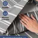 Extra Deep Queen Sheet Set - 6 Piece Breathable and Cooling Sheets - Hotel Luxury Bedding for Women, Men, Kids & Teens - Easy Secure Fit - Soft and Wrinkle Free with Extra Deep Pockets - Grey Stripes