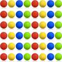 Sumind 48 Pieces Foam Balls Bulk Rounds Refill Balls Soft Foam Bullet Replacement Refill Pack for Blasters Guns for Kids Birthday Party Games Favors Gifts for Boys and Girls(Red, Blue, Green, Yellow)