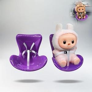 Pack of 2 Accessories for 15cm Blind Box Figure, Have a seat for Doll, Car Air Vents Clip Sofa for Figure,Doll Vent car seat,Suitable for displaying and Protecting Dolls（NO Dolls） (Purple)