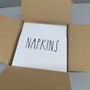 Modern Farmhouse Napkin Holder - Wooden Rustic Napkin Storage Organizer, Dispenser for Dining Table - Home, Kitchen, Outdoor (White)