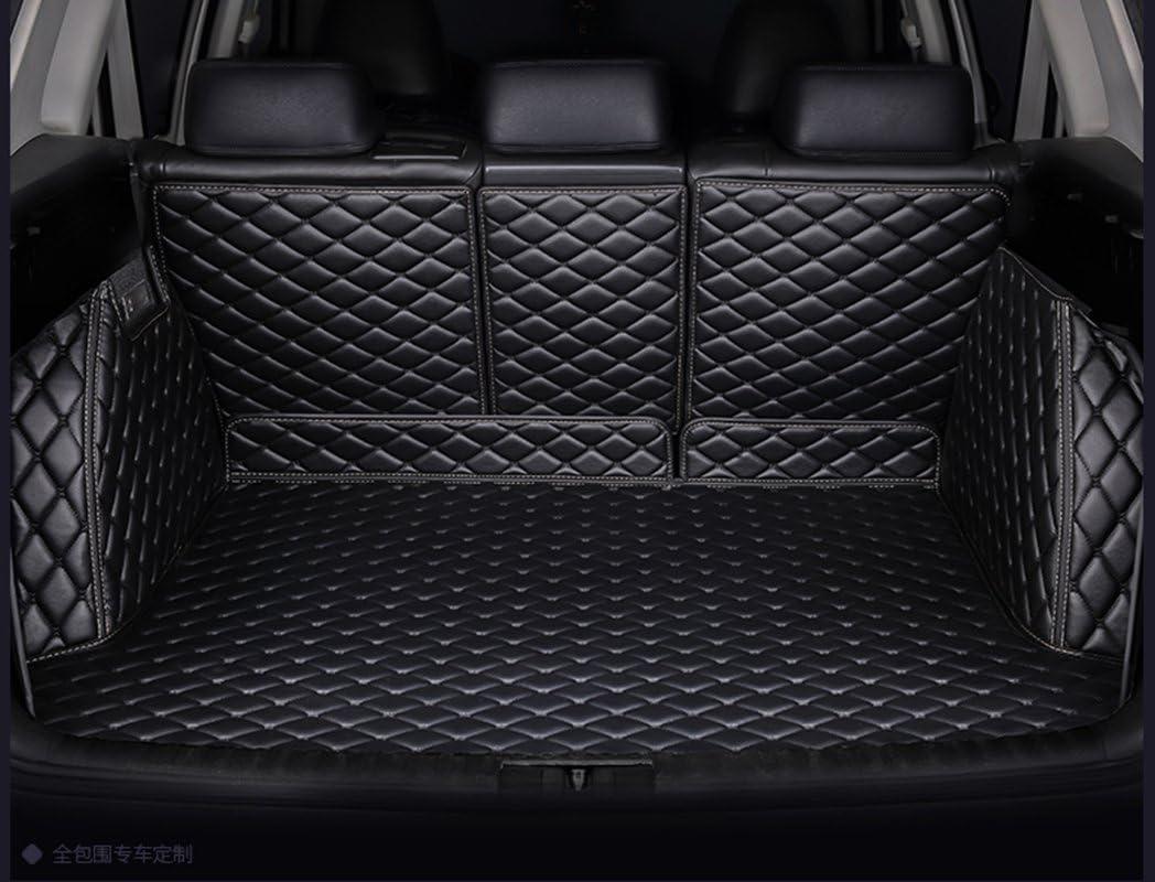 FHJBP Car Trunk Liner for Mercedes GLC SUV GLC350 GLC260 GLC300 GLC450 2016-2022 3D Full Coverage Protection Cargo Mat+Backrest Cover+Both Sides Panel Replacement Accessories Black w/Black Stitching