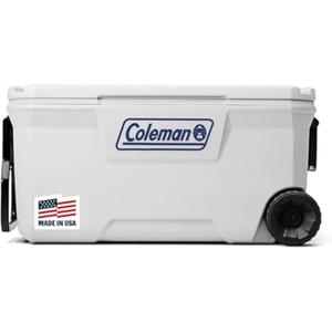 Coleman Marine Cooler with Fully Insulated UV Guard Lid & Body, Keeps Ice for 3+ Days, Great for Boating & Fishing, 52qt/100qt Wheeled/120qt Options