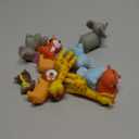 Mini Safari Zoo Rubber Animals (12 Pack) (2") Soft Rubber Bath Toy Like Rubber Duckies. Giraffe, Elephant, Lion, Tiger, Hippo and Monkey. (12)