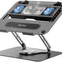 Metfut Laptop Cooling Pad with Detachable Fan & Cooler, Adjustable Height & Angle, 360 Rotation Base, Ultra-Quiet, Carbon Steel Framework for MacBook, ASUS, Dell 10-16” Laptop for Tablet, DJ Mixer