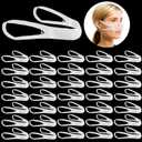 Patelai 40 Pcs Elastic Nose Bandage, External Nasal Bandage Dressing Holder with High Absorption Capacity for Nose, White