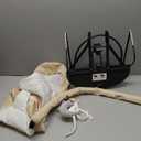 HKAI Baby Bouncer, Portable Baby Bouncer Seat for Babies 0-18 Months, 100% Cotton Fabrics, 3 Modes of use with Rocker and Stationary Options, Infant Rocker Chair with Hanging Toys-Organic Oat