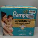 Pampers Swaddlers Diapers, Size 2 (10-22 lbs), 148 Count, Absorbent, Keeps Baby Dry and Comfortable, Skin Safe Disposable Baby Diaper