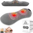 3-in-1 Electric Lumbar Support Pillow with Heat & Massage, Ergonomic Memory Foam Lower Back Massager for Pain Relief Deep Tissue, Smart Air Lift Technology, Ideal for Car/Bed/Sleeping/Office Chair
