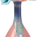 Small Ceramic Cherry Blossom Pink Tall Vase with Four Ceramic Flowers