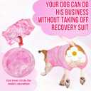 Lukovee Recovery Suit for Dogs, Zipper-On Onesie for Female Male Dog, Abdominal Wounds Cone E-Collar Alternative, Prevent Licking Spay (4XL, Pink Tie-dye)