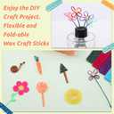 Yihurlm 600 Pcs Wax Craft Sticks, 13 Colors, Bendable, Sticky, Reusable, Storage Box, Art Supplies, DIY Project