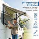 RV Awning Pitch Arm Durable Black Powder-Coated Compatible with Solera Regal 63" Awning Arm Assembly Overall Length of 33 Inch