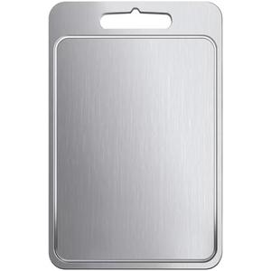 Titanium Cutting Board, 16.92" x 12.59", 100% Pure Titanium Chopping Board for Meat, Fruits & Vegetables, Dishwasher Safe, Juice Grooves