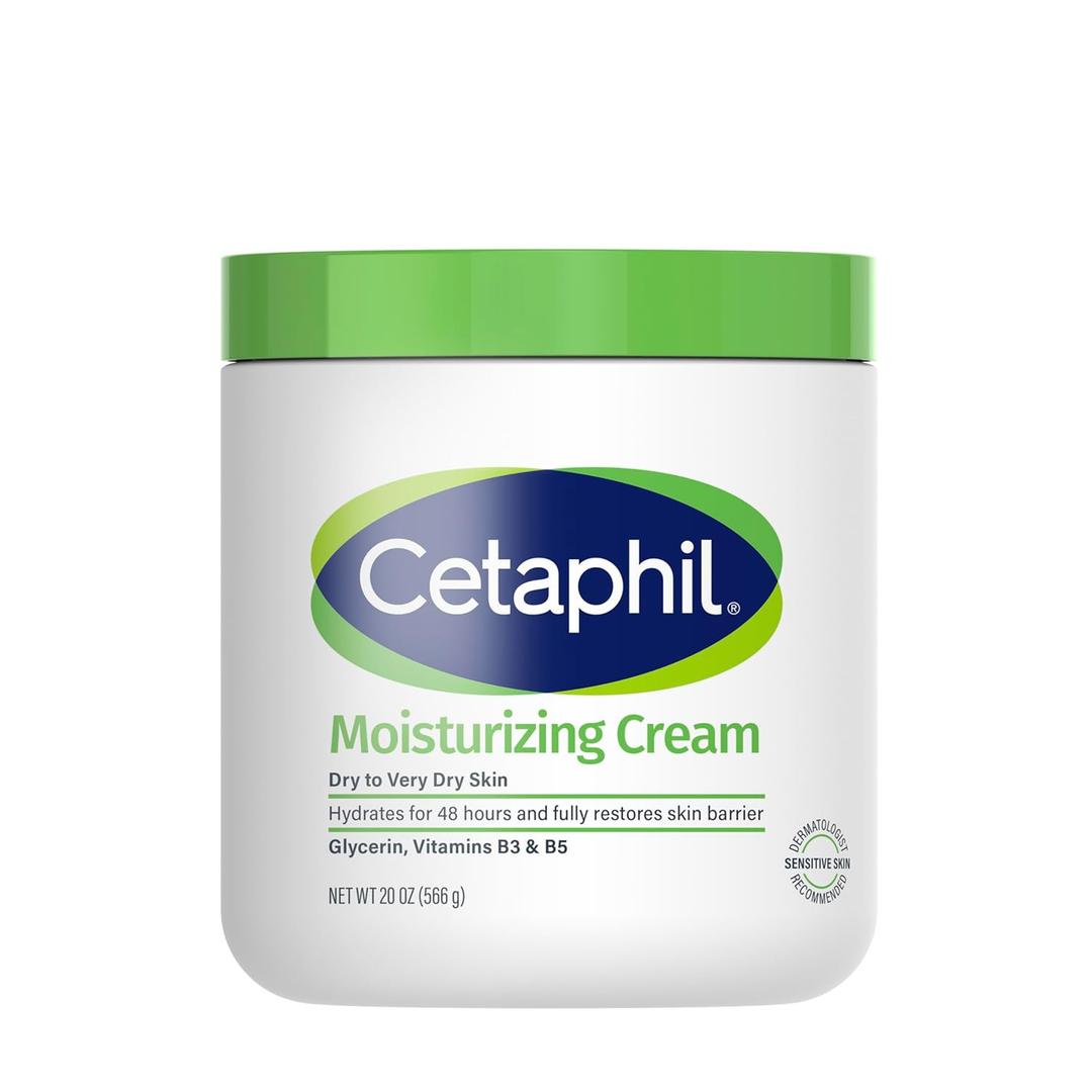 Cetaphil Face & Body Moisturizer, Hydrating Moisturizing Cream for Dry to Very Dry, Sensitive Skin, NEW 20 oz, Fragrance Free, Non-Comedogenic, Non-Greasy