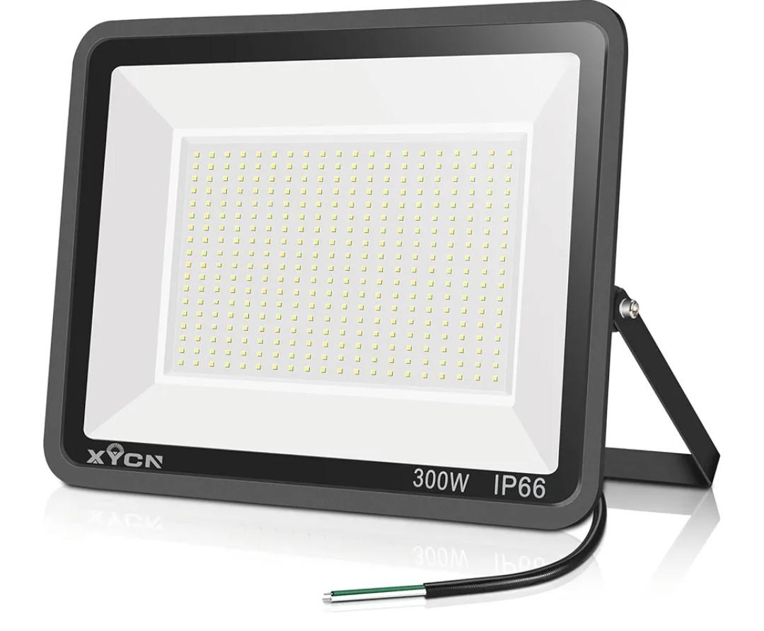 300W LED Flood Light (2000W Equivalent), Super Bright 42,500LM 5000K Daylight IP66 Waterproof Security Outdoor LED Arena Lights Commercial Lighting Floodlight for Backyard|Court|Stadium|Yard