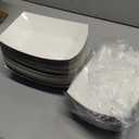 Yeaqee 100 Pcs 7" Paper Hot Dog Trays Halloween Disposable Paper Food Nacho Boats Hot Dog Holders Food Plates Disposable Serving Trays for Carnivals, Parties, Dinner, Cookouts(Black)