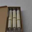 Flickering Flameless Candles, Battery Operated Acrylic LED Pillar Candles with Remote Control and Timer,Pack of 12,(D1.57 xH 4" 5" 6") for Holiday Decorations Home Decorations (Ivory)