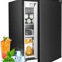 Antarctic Star 2.56 Cu.ft Single Door Compact Refrigerator with Mini Freezer, Adjustable Temperature Control with Removable Glass Shelves, Perfect for Homes, Offices, Dorms, Black