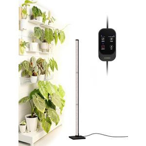 GLOWRIUM Grow Lights for Indoor Plants, 30W Vertical Plant Grow Lights with Auto-Timer, Full Spectrum LED Standing Plant Grow Light, 3 Light Modes, 6-Level Dimmable (45in)